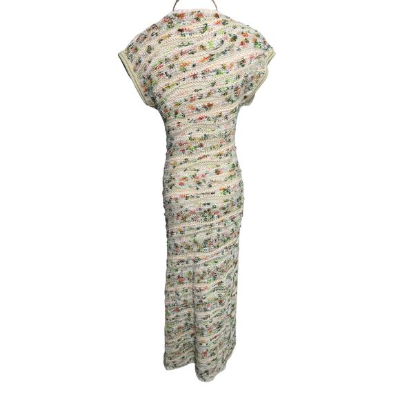 Ulla Johnson Dune Dress in Confetti open knit midi cream yellow size medium M - Picture 11 of 16